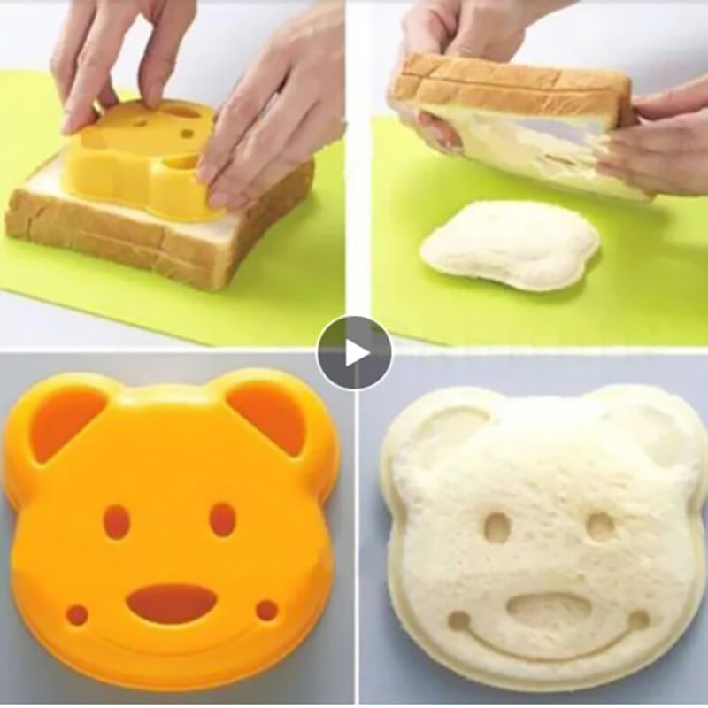 Teddy Bär Sandwich Form Toast Brot Herstellung Schneider Mould Cute Backen Gebäck Werkzeuge Kinder Interessant Lebensmittel Küche Zubehör