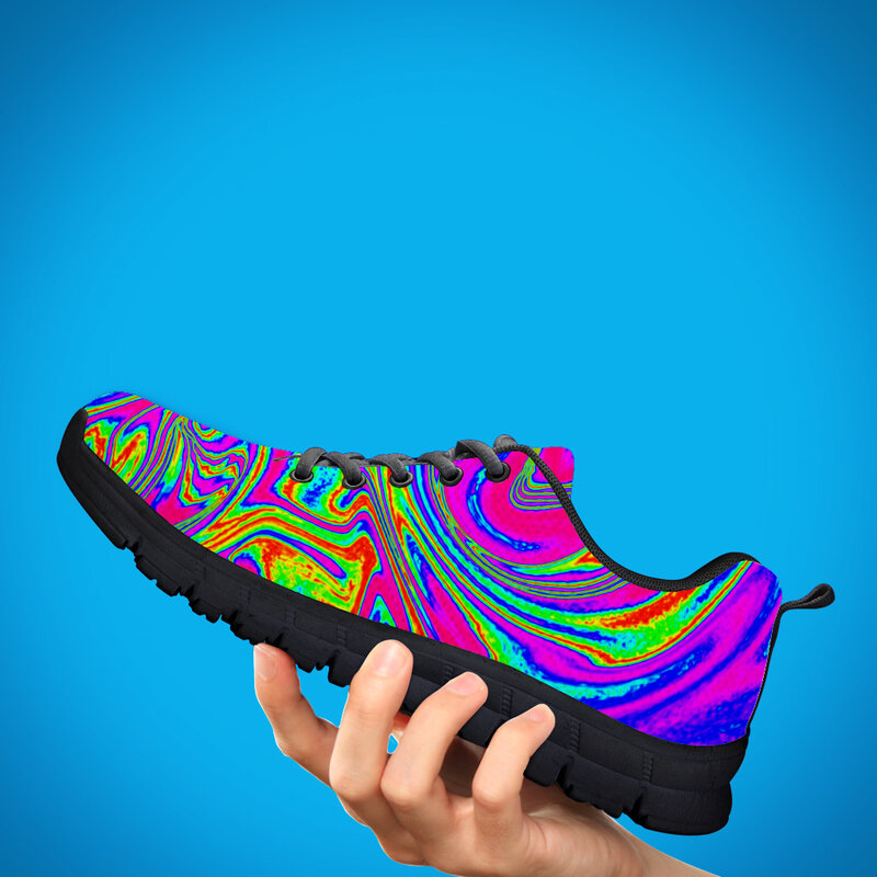 Instantarts colorido arte abstrata confortável marca de luxo tênis verão ao ar livre sapatos esportivos sapatos caminhada zapatos