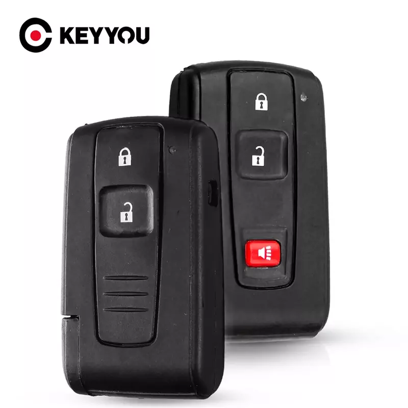 KEYYOU 2/3 أزرار البعيد غطاء مفاتيح السيارة الذكي لتويوتا بريوس 2004 - 2009 كورولا فيرسو كامري مع/لا قطع شفرة