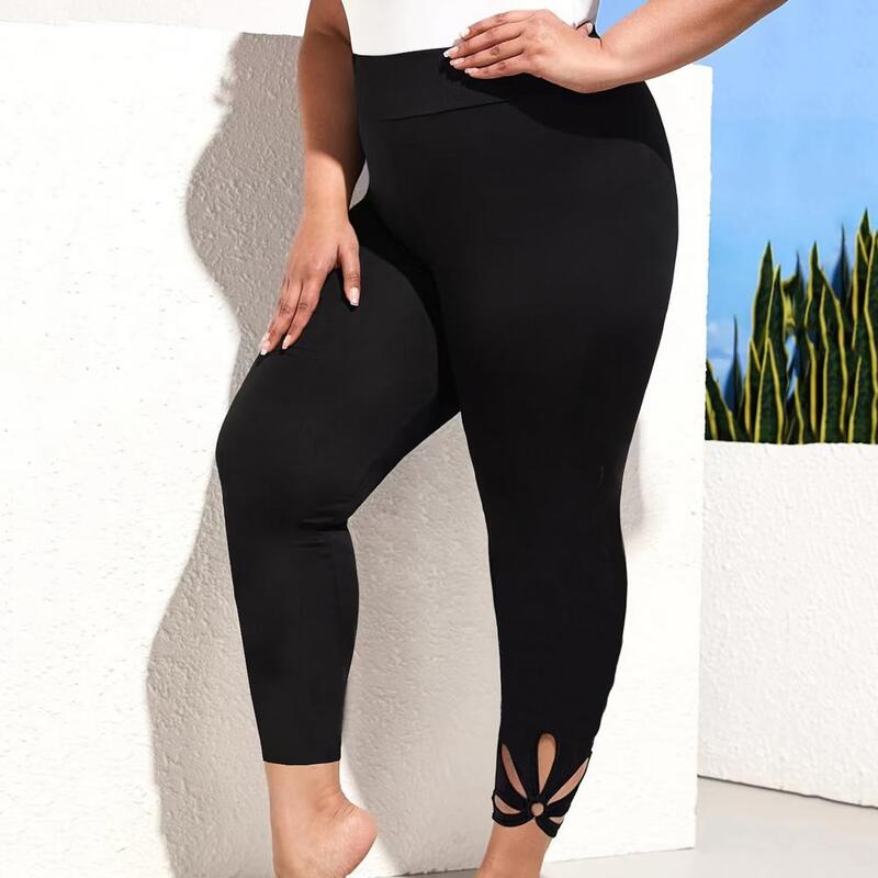 L-4XL pantaloni corti a vita alta da donna pantaloni Leggings con fasciatura elastica pantaloni da Yoga Super elastici
