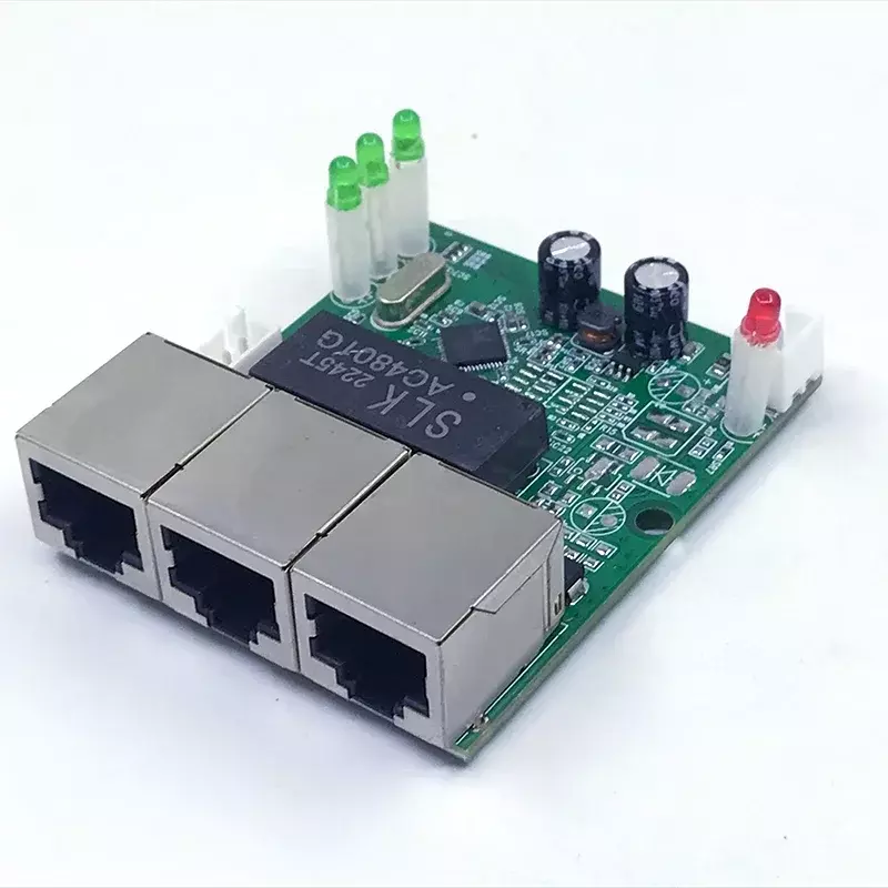 Mini PCBA Ethernet Switch Module, 4 ou 5 Portas, Networkmini, 10 Mbps, 100Mbps, 5V, 12V, 15V, 18V, 24V