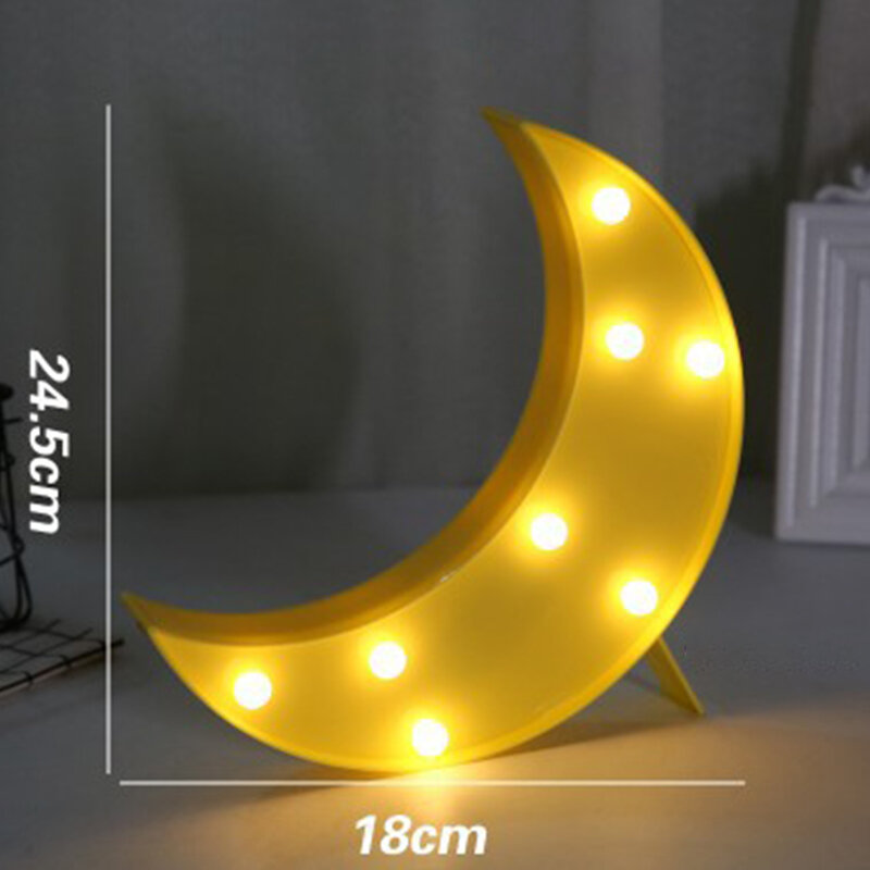 3D LED Night Light Star Moon ห้องนอนเด็กตกแต่งภายในโคมไฟสำหรับห้องนั่งเล่นห้องนอนแสงกลางคืน Creative ของขวัญ