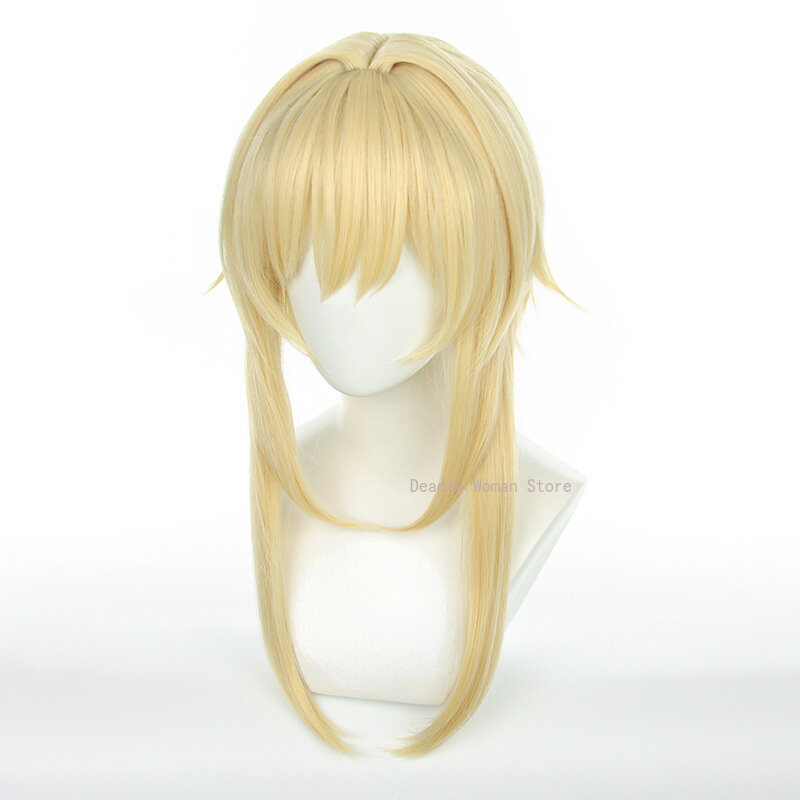 Lumine Cosplay Wig Genshin Impact Lumine Cosplay Wig Heat Resistant Synthetic Anime Role Play Wig Cap