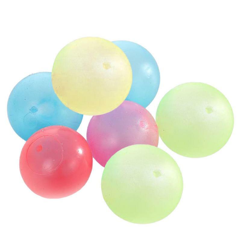 Light Up Bouncy Balls Light Up Sticky Children Entertainment Toys Soft Squeeze Balls for Party Favors Home Entertainment Toys
