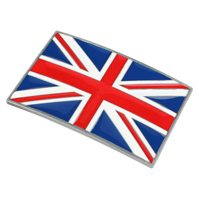 Hebilla de cinturón con patrón de bandera británica, accesorios de cinturón hechos a mano, pretina artesanal, estilo vaquero occidental, Rock, K41