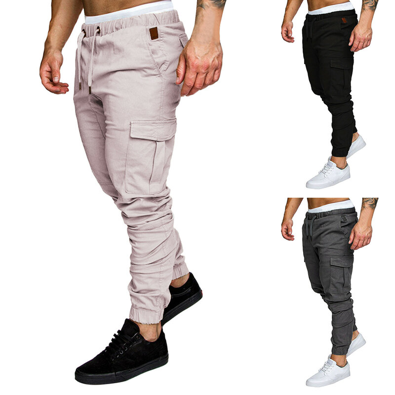 Pantaloni Cargo da uomo Casual moda tasca grande pantaloni Harem Hip Hop pantaloni sportivi capispalla di qualità pantaloni da jogging da uomo morbidi Homme
