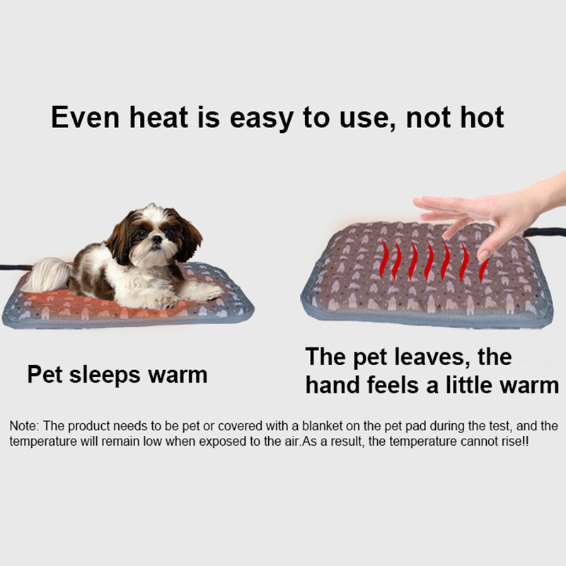 Almohadilla calefactora eléctrica ajustable para perros, almohadilla calefactora impermeable con temporizador, para mascotas, suministros para dormir, novedad