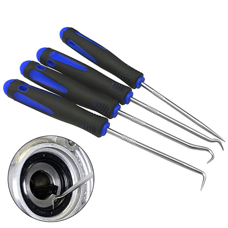 4pcs Universal Car Oil Seal Screwdrivers Stainless Steel O-Ring Sealing Gasket Puller Remover 16.5cm Repair Tools Accessories