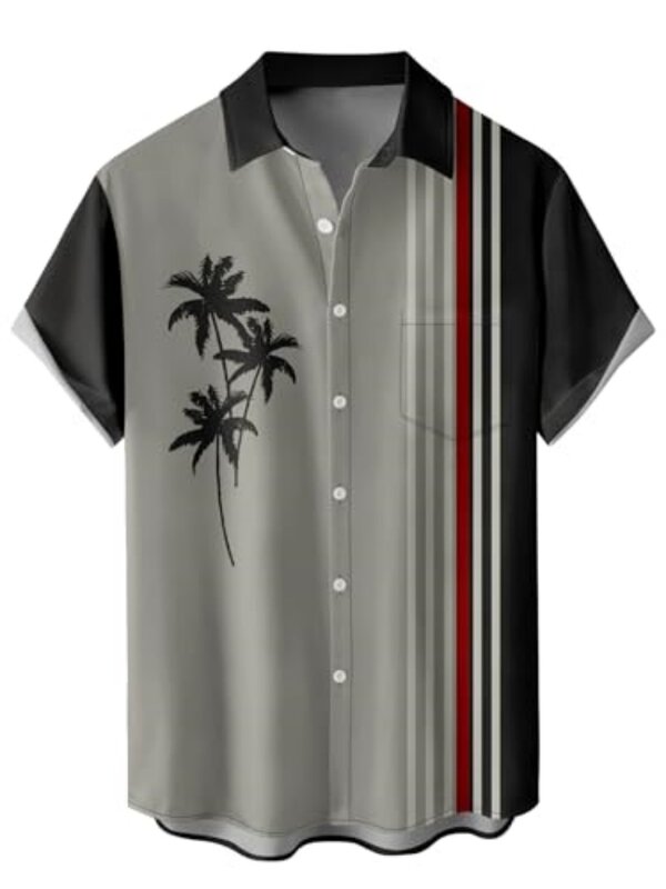 Camisa havaiana de manga curta masculina, impressa em 3D, solta, praia, resort, casual, roupas masculinas, camisa extragrande