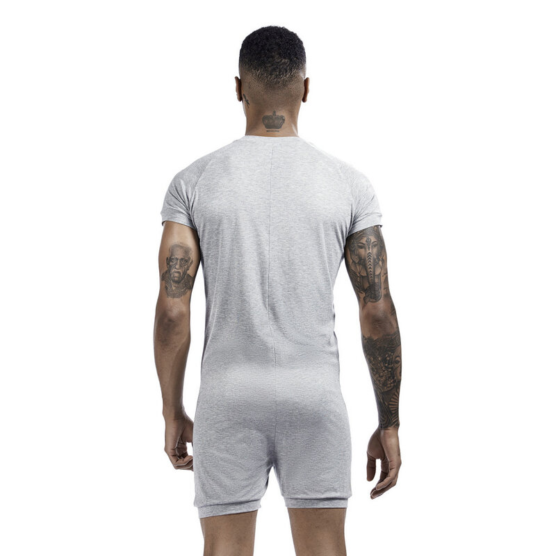 Camisola regata de uma peça confortável masculina, camiseta esportiva, moda casual, casa