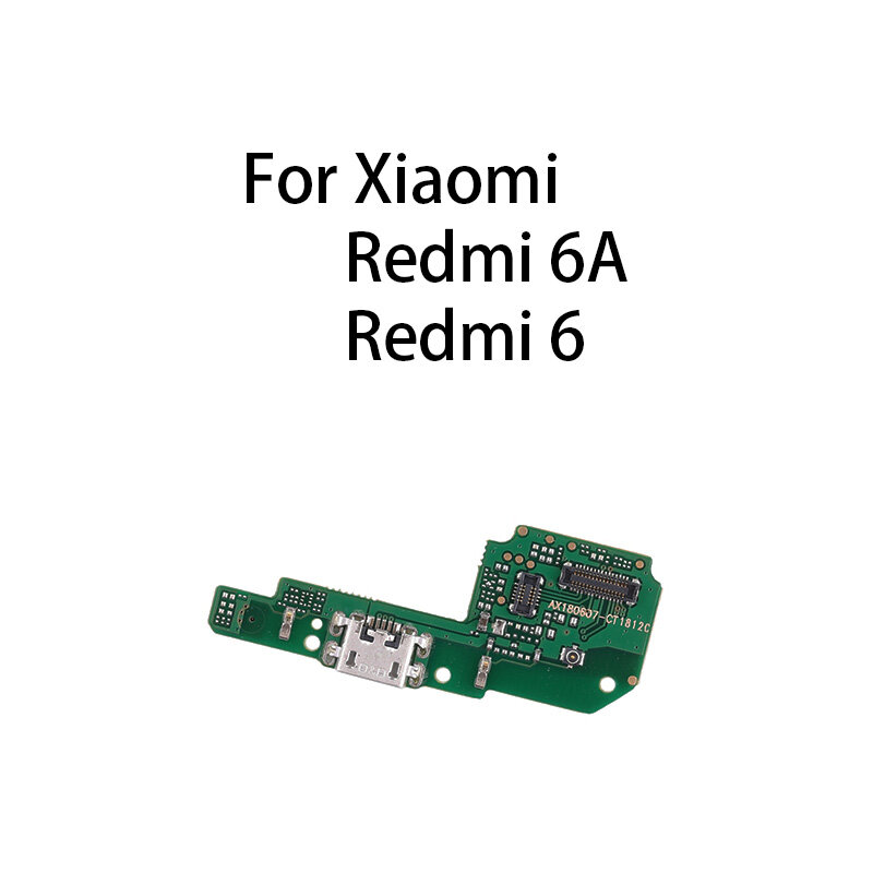Conector do cabo flexível da placa do porto de carregamento usb para xiaomi redmi 6a/redmi 6