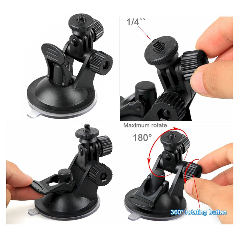 Suction Cup Mount Car Windshield Holder Mount for GoPro Hero 11 10 9 8 7 6 5 4 DJI OSMO Action Camera for iPhone Smartphone