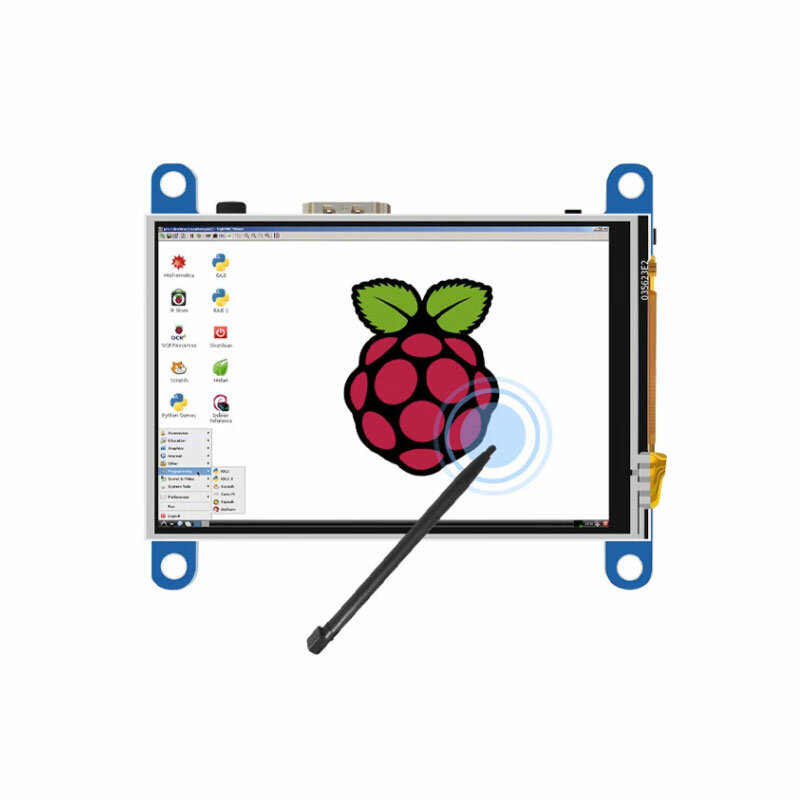 Raspberry Pie-pantalla táctil LCD 3,5 lnch, dispositivo de transmisión HDMI, resolución de 320x480, fuente de alimentación USB, pantalla secundaria de ordenador