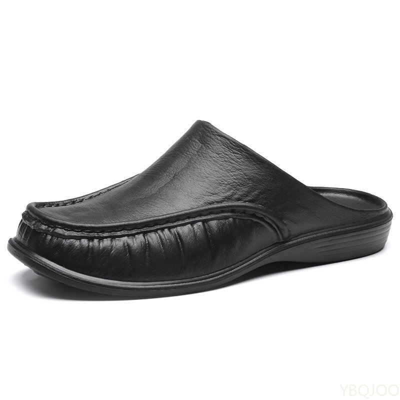 Sepatu Sandal Pria EVA Slip On Sepatu Flat Berjalan Pria Sandal Setengah Nyaman Sandal Rumah Tangga Lembut Ukuran 40-47 2023