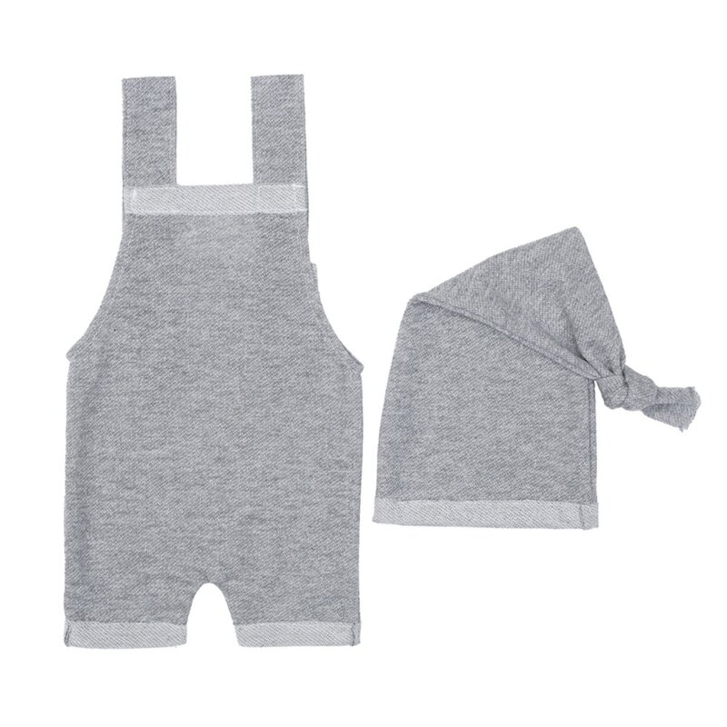 2-teilige bezaubernde Baby-Jungen-Kleidung für die Neugeborenen-Fotografie, Set aus Knotenmütze und Hose für Kleinkinder,