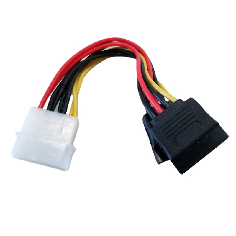 4Pin ke 2 x 15Pin Splitter SATA kabel daya adaptor untuk ATA HDD