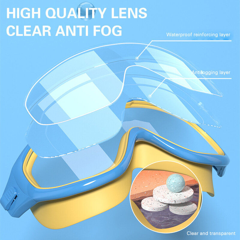 Kinderduikbril Voor Zwemmen Anti-Mist Glazen Snorkeluitrusting Met Oordopjes