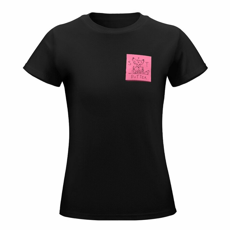Boter Tijd T-Shirt Schattige Tops Tops Kawaii Kleding Tees Schattige T-Shirts Voor Vrouwen