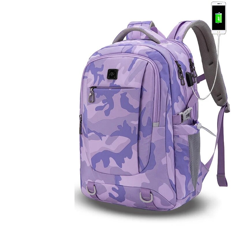 กระเป๋าเป้สะพายหลังห้องโดยสาร50*22*34กระเป๋ากันน้ำอเนกประสงค์กระเป๋าเป้แล็ปท็อปชายกระเป๋านักเรียนกระเป๋าสะพายหลังชาร์จ USB