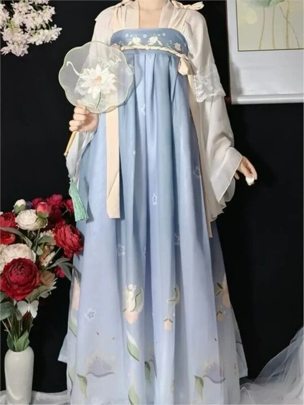 Original elegante Langarm chinesischen Stil Vintage süße Fee Kleid traditionelle Hanfu Kostüm Party Kleid Cosplay neu