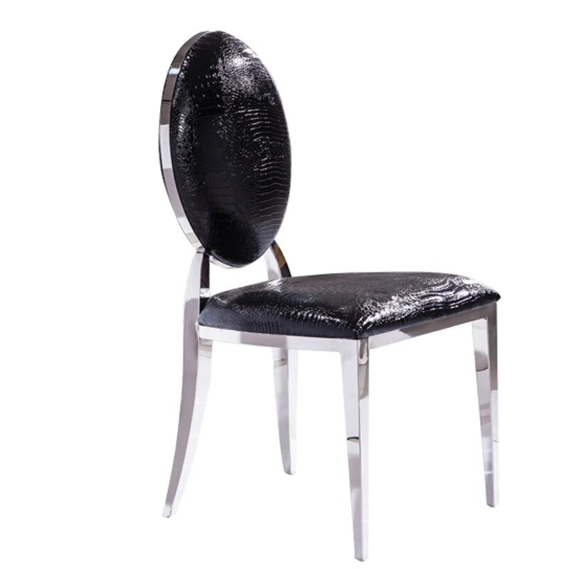 Обеденный стул из нержавеющей стали, современный минималистичный домашний стул, модный стул для гостиницы, гостиной, обеденного стола, металлическая кожа, ткань