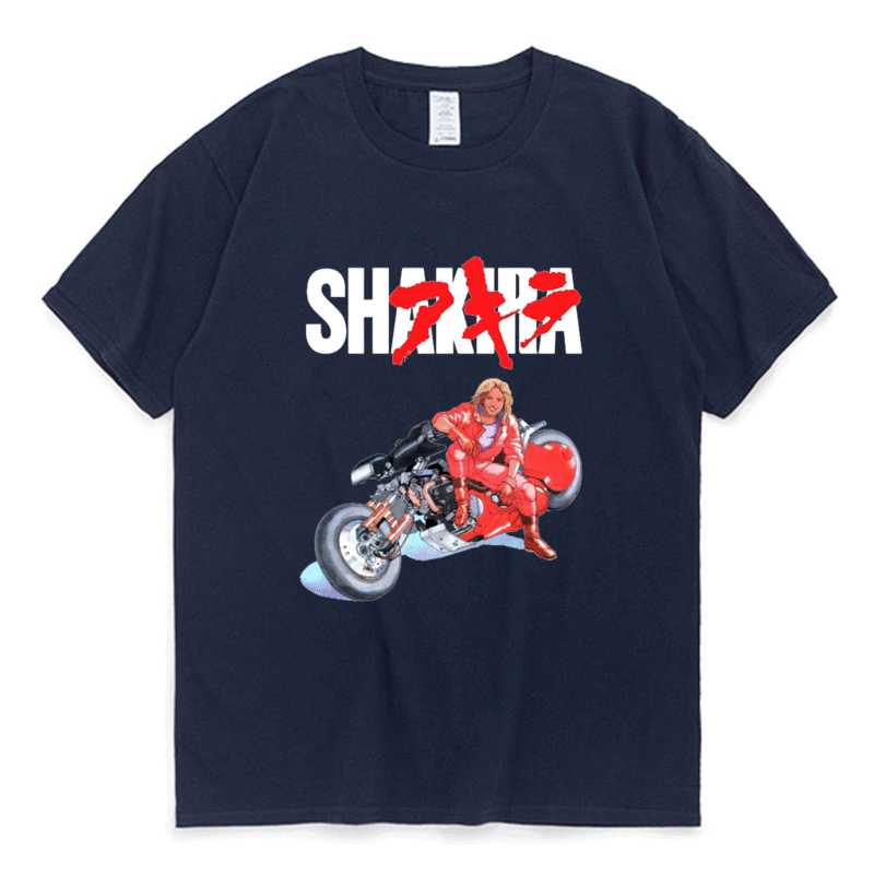 Shakira T Shirt Akira Shotaro Kaneda motor Jepang Anime t-shirt Tokoyo lucu kebesaran Streetwear Tee kemeja Pria Wanita