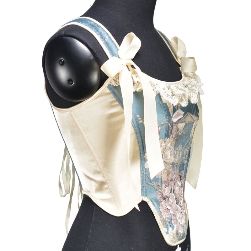 Корсет женский с французским принтом, пикантный утягивающий топ на завязках, жилет, корсет под грудью для девушек, корректирующий пояс для талии