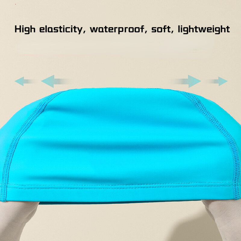 Детская шапочка для плавания, милый Водонепроницаемый Высокоэластичный головной убор для защиты ушей для мальчиков и девочек, Мультяшные аксессуары для плавания