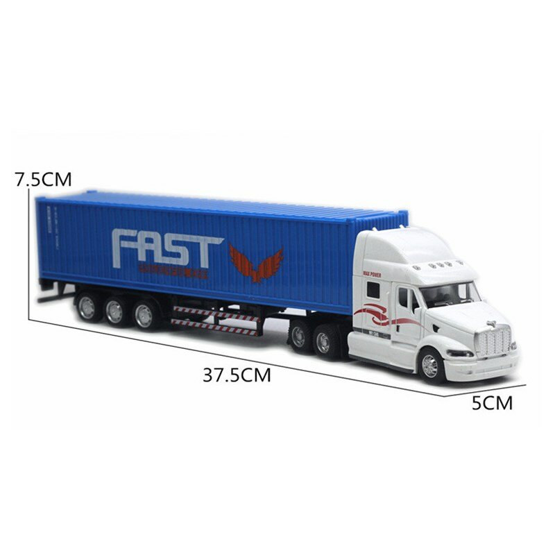 1/48 Diecast Legierung Lkw Spielzeug Auto Modell Abnehmbare Technik Transport Container Lkw Fahrzeug Mit Licht Ziehen Spielzeug Für Jungen