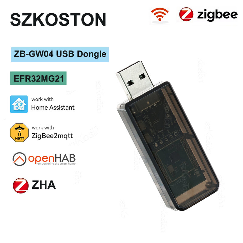 Universal Zigbee Gateway Dongle, ZB-GW04, Suporte Adaptador, ZHA, Zigbee2MQTT, OpenHAB, 3.0 USB, Baseado em Silicon Labs, EFR32MG21