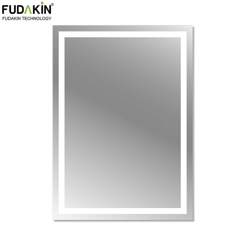 FUDAKIN-LED مرآة الحمام ، مرايا الحائط عكس الضوء مع مكافحة الضباب ، ذاكرة واقية من تحطيم