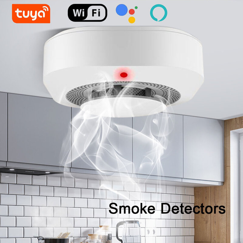 Taiboan Wifi Rauchmelder Smart App Steuerung drahtlose Feuer Rauch Sound Alarm Sensor Home Security für Tuya Smart Life