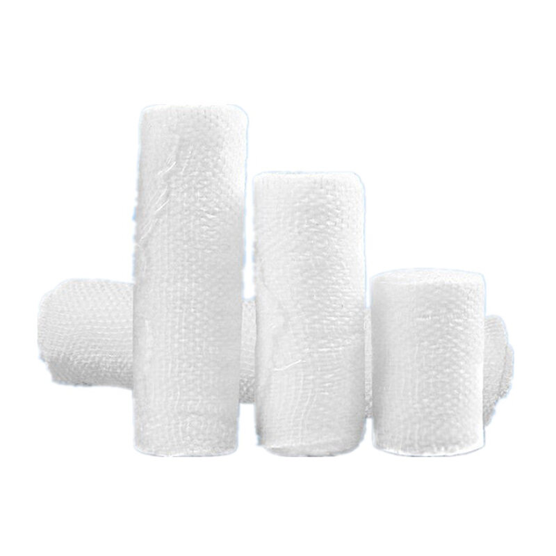 Baumwoll gaze elastischer Verband Einweg Erste-Hilfe-Wund verband reißfeste Bandage Roll Fixierung saugfähige Baumwolle