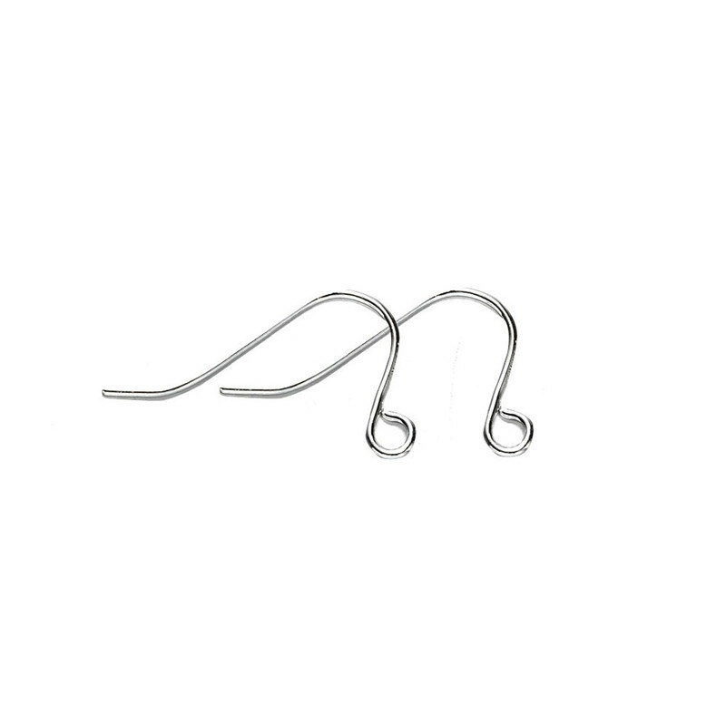 50pcs 925 Sterling Silver Plated Earrings Hooks Hypoallergenic Anti Allergy Earring Clasps Lot For Diy Jewelry Making Supplies