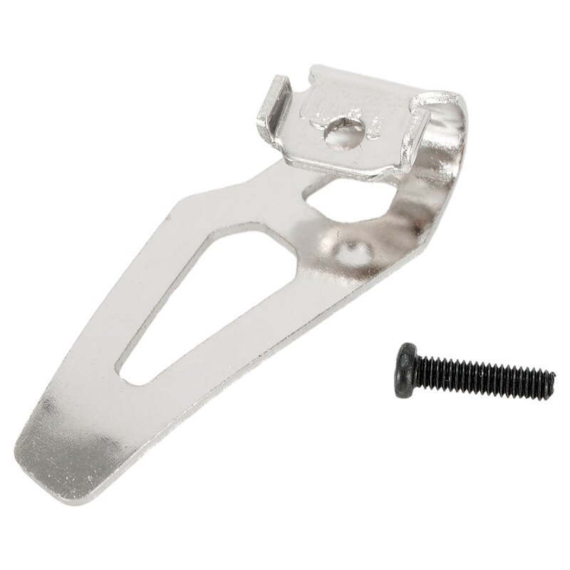 Brandnew-Clip de gancho de cinturón, herramientas de trabajo manual, piezas, controladores de impacto, accesorio, taladro de tornillo, Clips de cinturón, Plata con tornillo