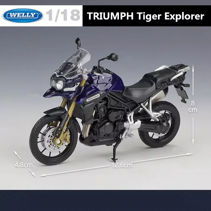 Welly 1:18 Triumph Tiger Explorer Legierung Motorrad Modell Simulation Druckguss Metall Straßen rennen Motorrad Modell Kinder Geschenk