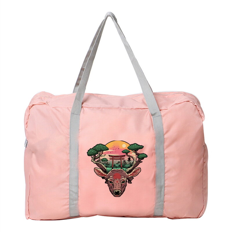 Travel Bag Women Outdoor Camping Luggage Storage Accessories Bags Foldable Zipper Japan Series Large Capacity Organizer Handbag
