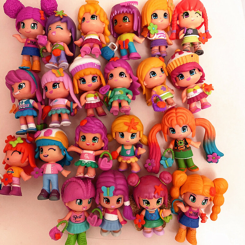 Destacável Pinycon Action Figure Dolls para Crianças, Brinquedos dos desenhos animados, DIY, Doubleface, Aniversário, Presente de Natal, Envio Aleatório, 5Pcs, 15Pcs