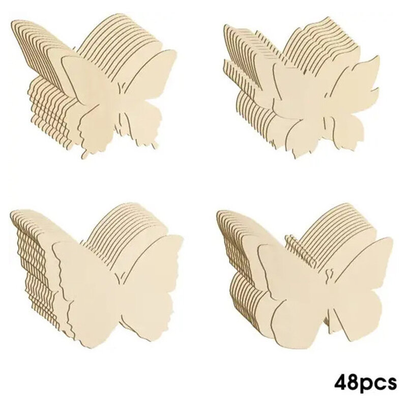 Wooden Chip Wood Slices Ornament Birthday Crafts Diy Jewelry Painting Wedding Decor Beginners Butterfly Durable