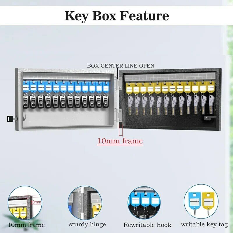 Hier 24 Schlüssels chloss, intelligenter Wand schlüssels chrank, otp/App Bluetooth/fester Code zum Entsperren des Schlüssel verwaltungs safes