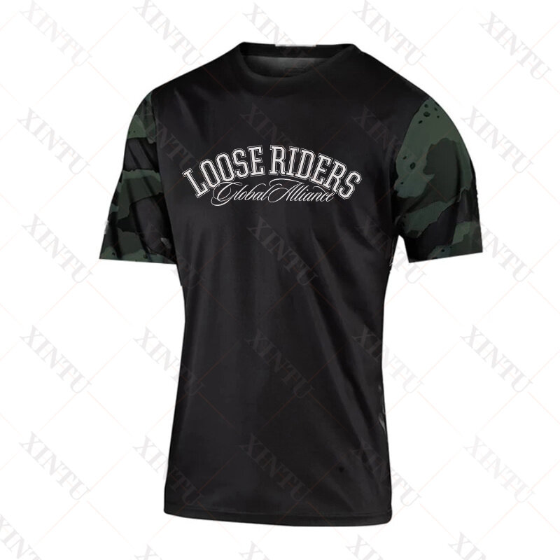 루즈 라이더 남성용 긴 소매 저지 Mtb 사이클링 셔츠, BMX 다운힐 Camiseta Motocross Mx Enduro 통기성 의류