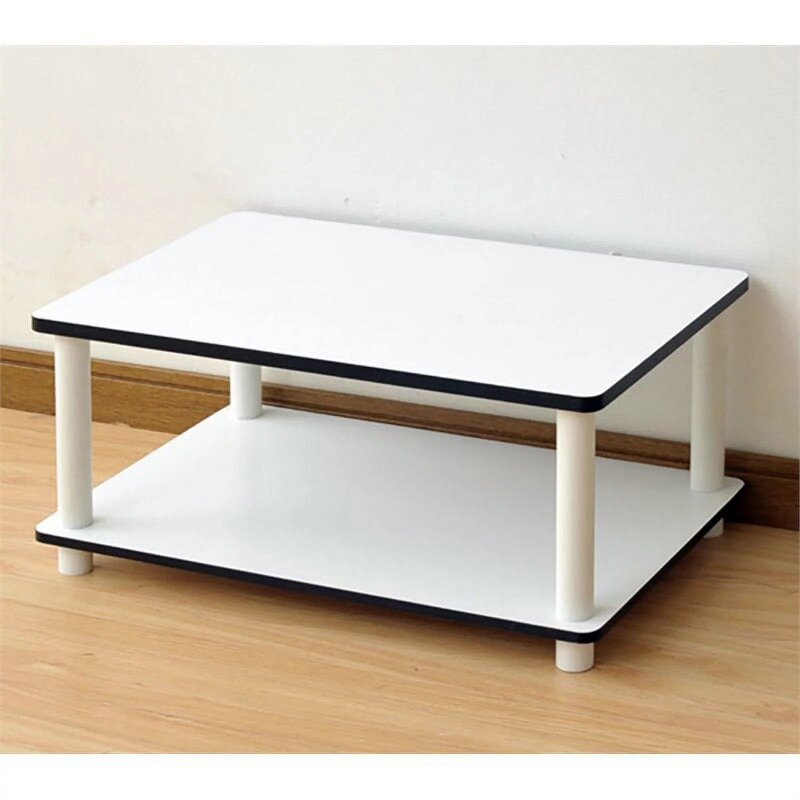 11172 Just 2-Tier No-Tools Coffee Table, White