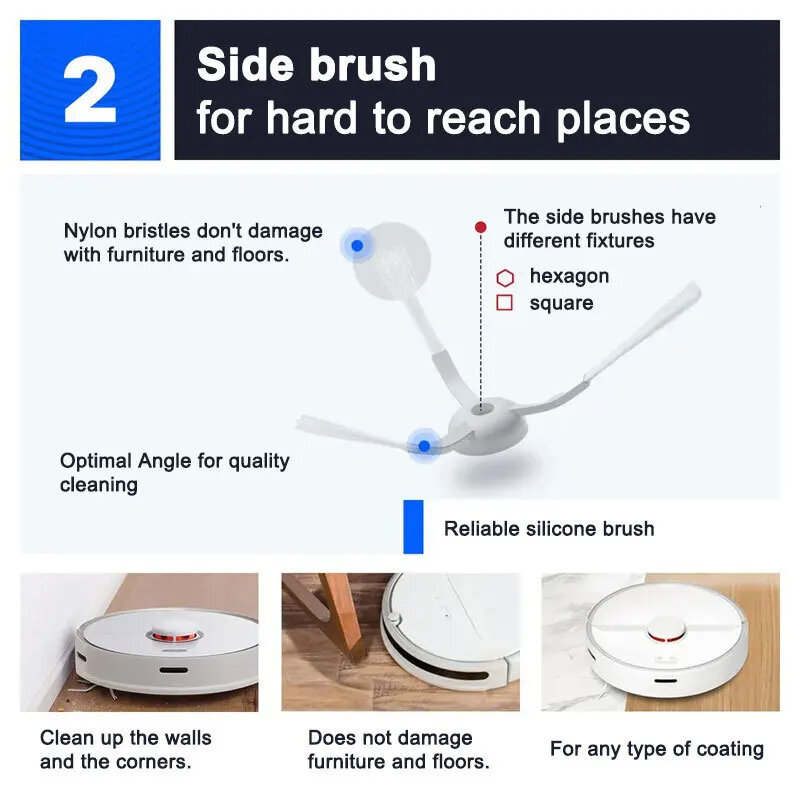For Xiaomi Mijia G1 MJSTG1 Robot Vacuum Parts Essential Main Rolling Brush Side Brush Hepa Filter Mop Cloth Water Tank Dust Box