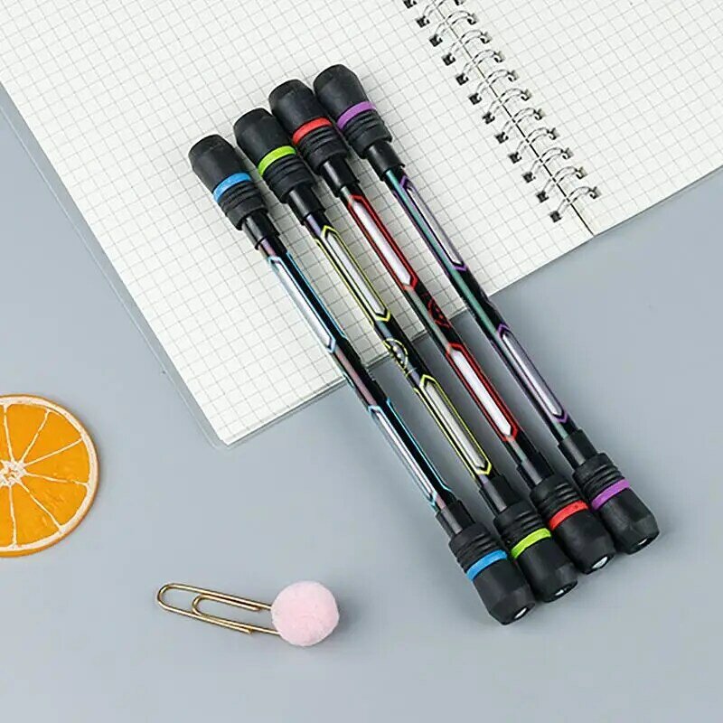 ปากกา Mods ปั่น4 Pcs ปากกา Spinning Mod เขียนลูกข่างของเล่น Non-Slip เคลือบปั่นปากกาความเครียดปล่อยสมองการฝึกอบรม