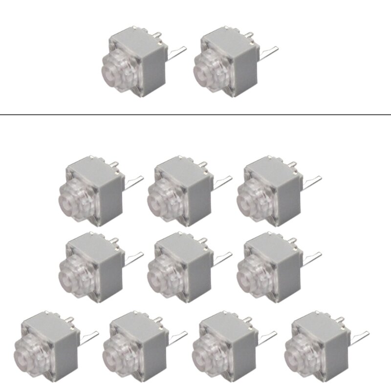 6x6x7,2 мм микропереключатели для мыши HUANO, кнопки мыши, микропереключатель, 10 миллионов щелчков, 2 контакта, 2 шт./10 шт.,