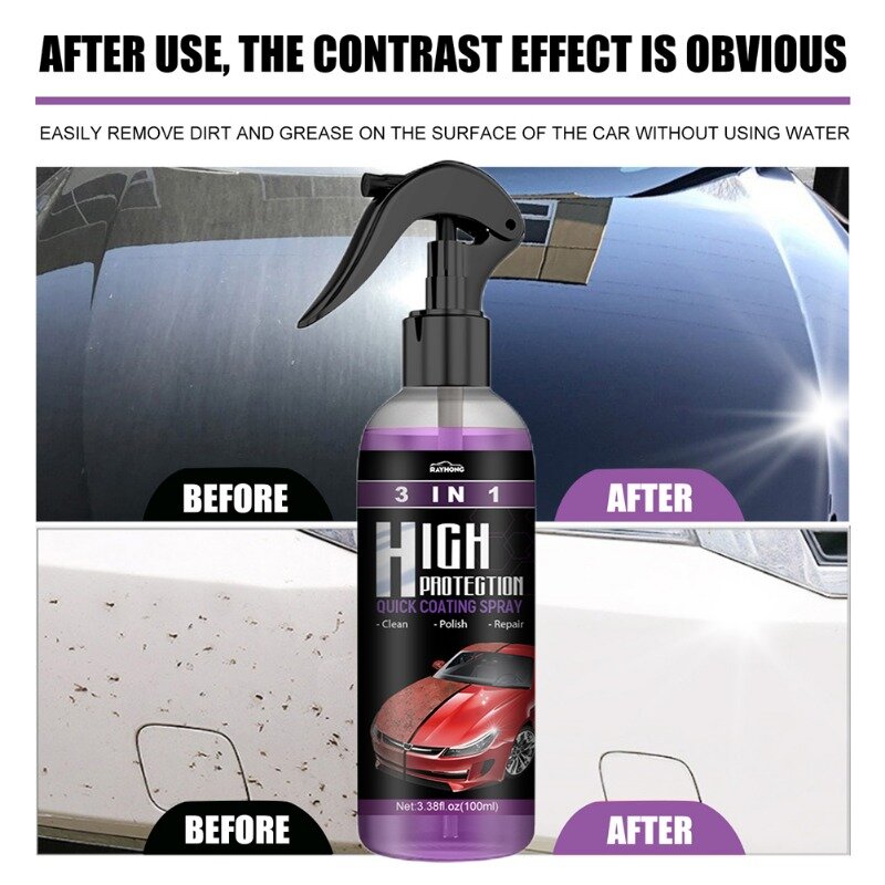 Автомобильный керамический спрей для быстрого покрытия, наногидрофобный прибор для удаления царапин и полировки, спрей для краски, аксессуары для автомобиля