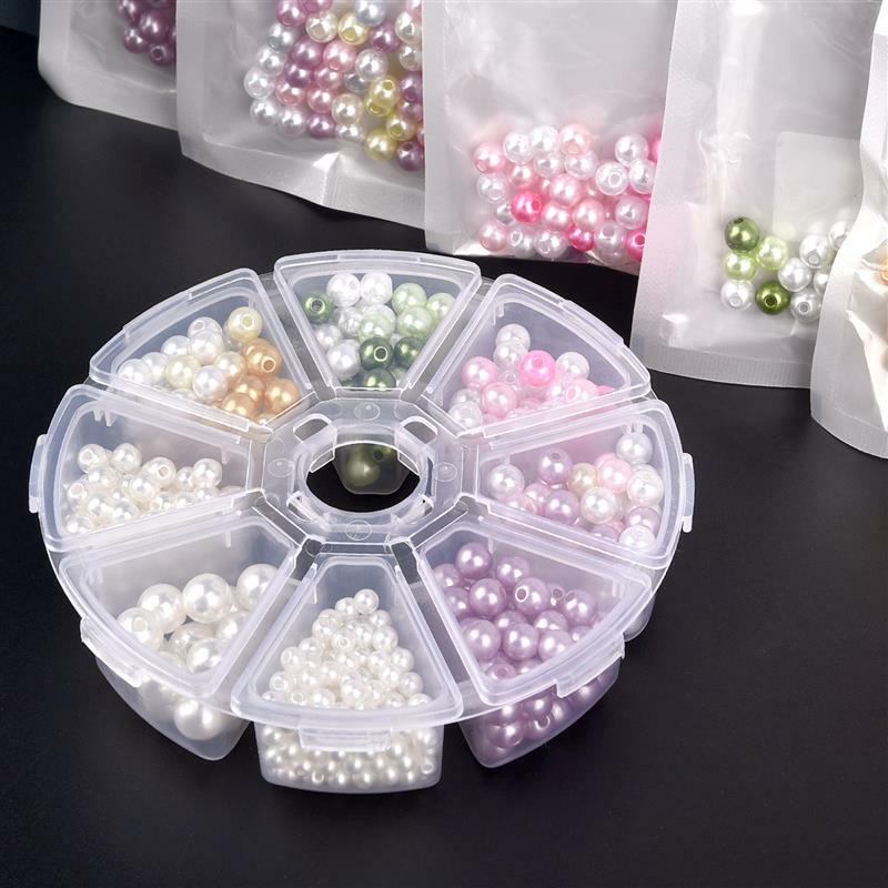Caixa de jóias de armazenamento de plástico transparente organizador recipiente ajustável para contas brinco caixa de armazenamento de jóias organizador