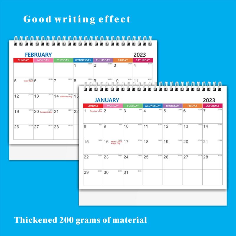 Kreative Kalender 2023 Kleine Englisch Schreibtisch Kalender Läuft Von Januar 2023-Dezember Desktop Monatliche Kalender Mit Flip Design
