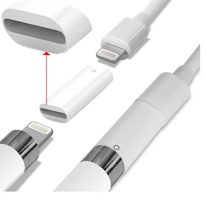 Conector Carregador para Apple Pencil Adapter Cabo de carregamento para Apple iPad Pro Pencil Easy Charge Charger Acessórios