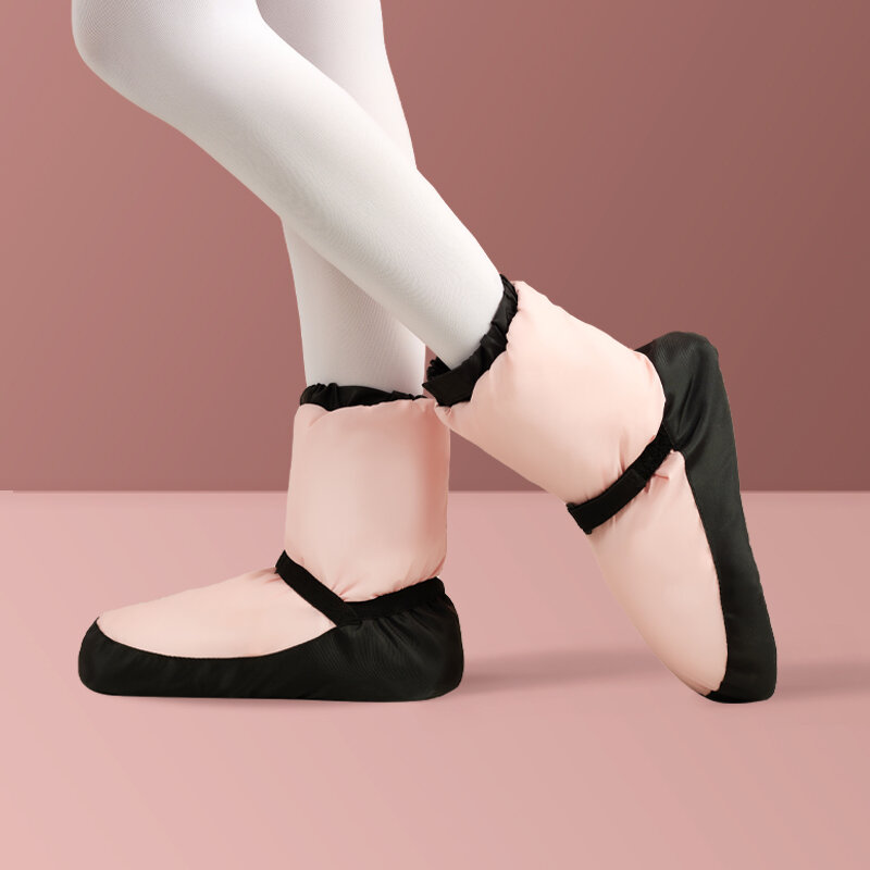 Теплые ботинки для детей и девочек, зимняя балетная обувь для практики танцев, профессиональная балетная обувь для девочек